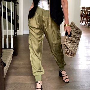 Cargo Pants Satin -Size Small by Elie Tahari